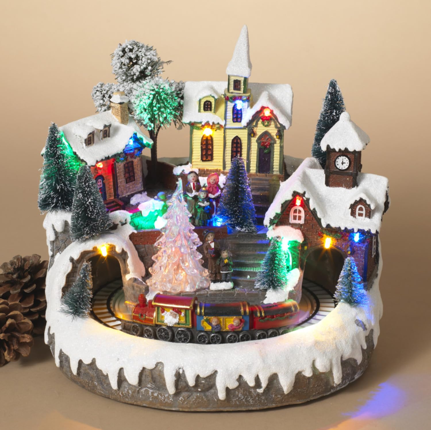 ANIMATED TRAIN VILLAGE クリスマス LED  コストコ Costco! Animated Winter Village Train Village w/ Lights and
